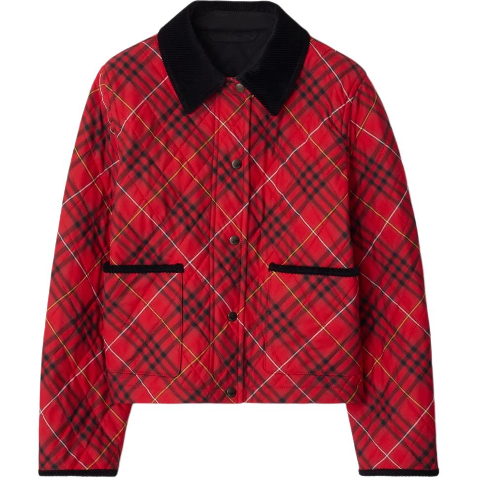 Женская куртка Burberry (бежевая в клетку)