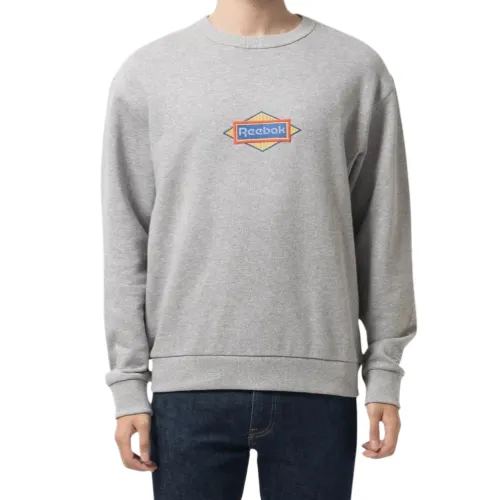 Reebok Sweatshirts Unisex Gray Crew Neck Moderate