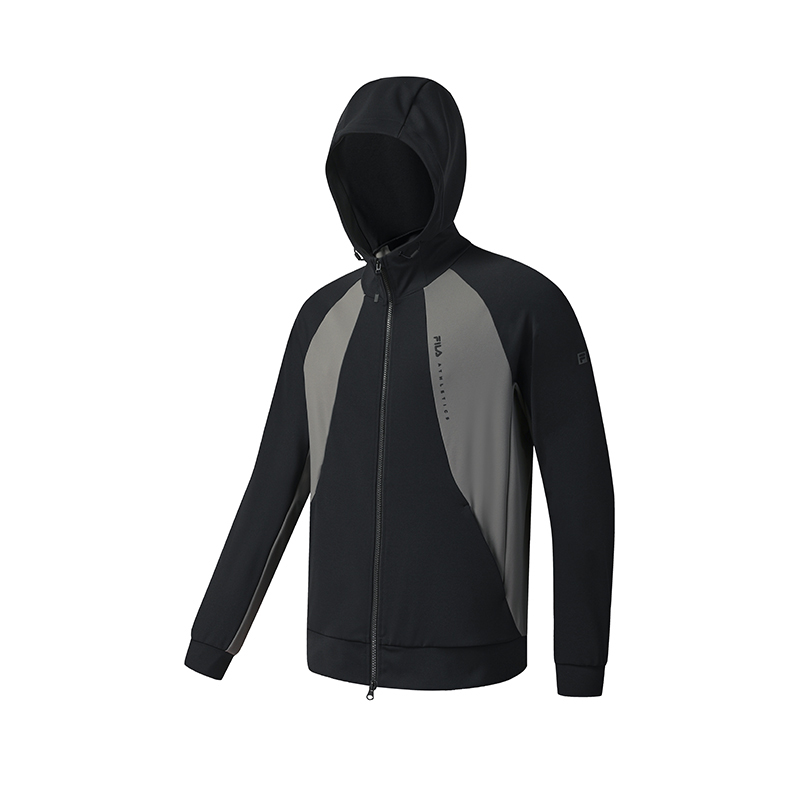 Мужская куртка Fila Fitness Hooded Knit Jacket (черная)