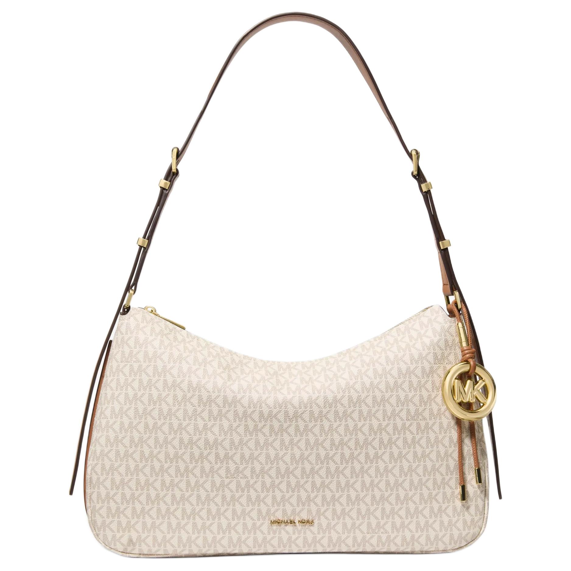 Женская сумка Michael Kors Nolita (ванила-коричневая)