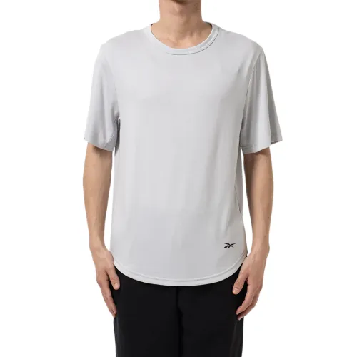 Reebok T Shirts Men's Gray Crew Neck Moderate Straight Fit