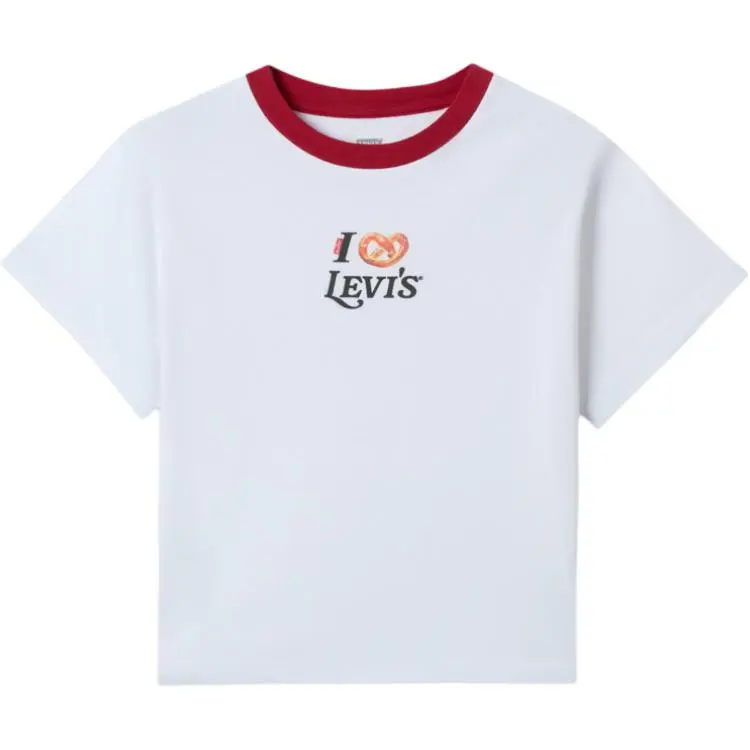 Levi's T-Shirts Women's White Crew Neck Moderate