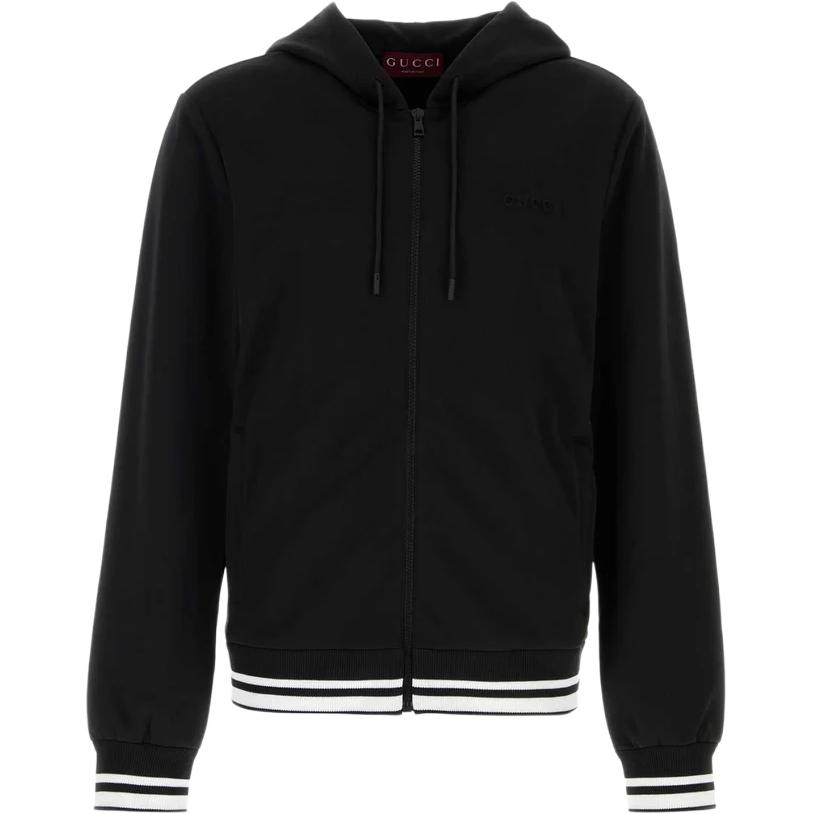 GUCCI Technical Jersey Hooded Zip Jacket