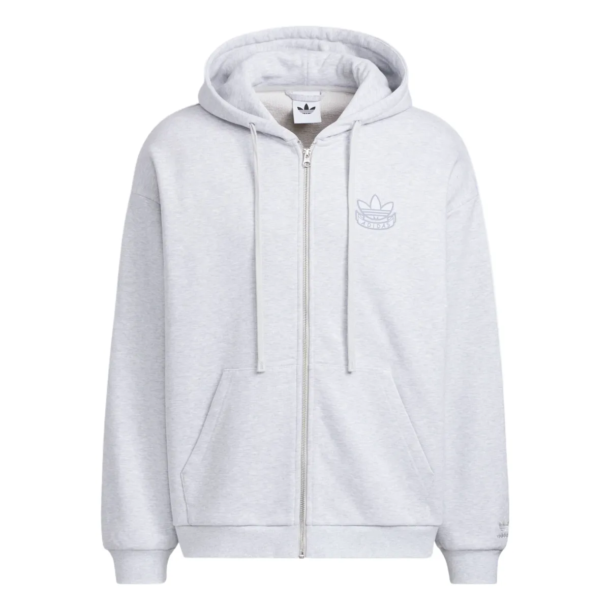 Adidas Originals Jackets Unisex Light Heather Gray Hooded (Non-detachable) Moderate