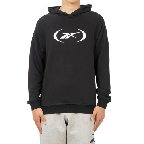 Reebok Sweatshirts Men's Black Hooded Moderate Regular
