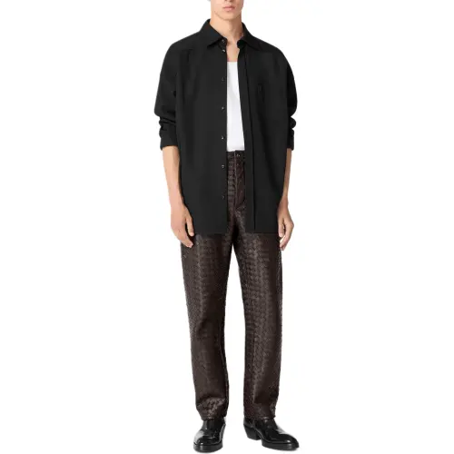 Bottega Veneta FW25 Leather Pants Men's