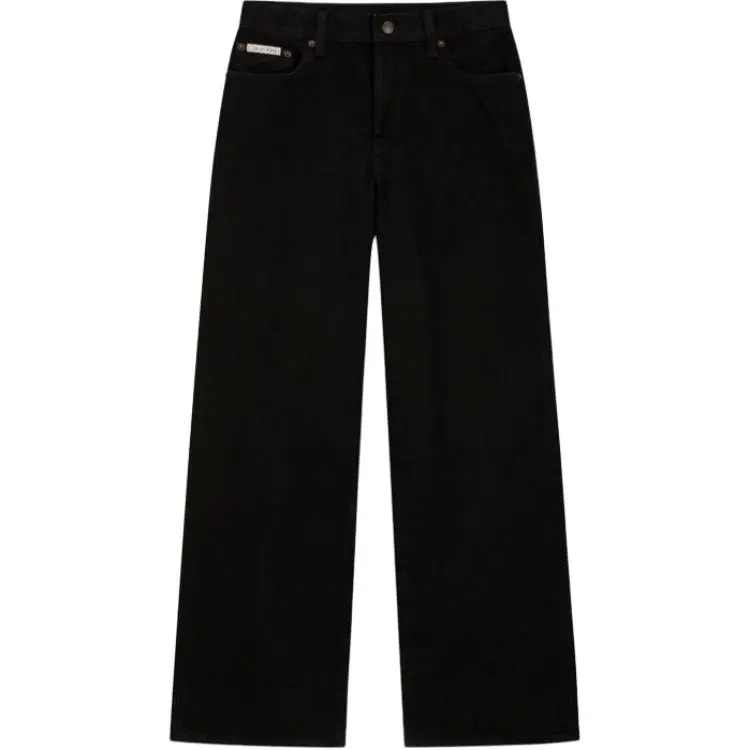 Calvin Klein Jeans Women's Black Moderate Straight Fit Pants