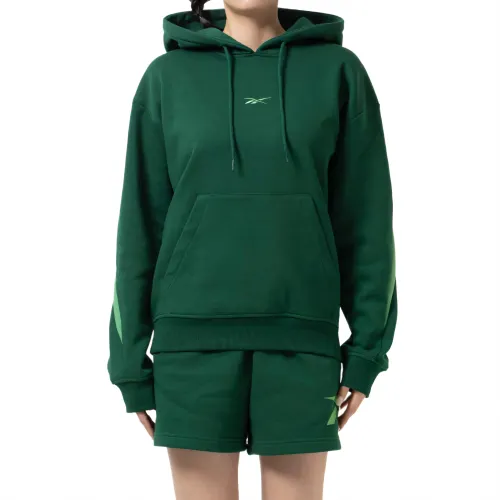 Reebok Sweatshirts Unisex Dark Green Hooded Moderate Regular