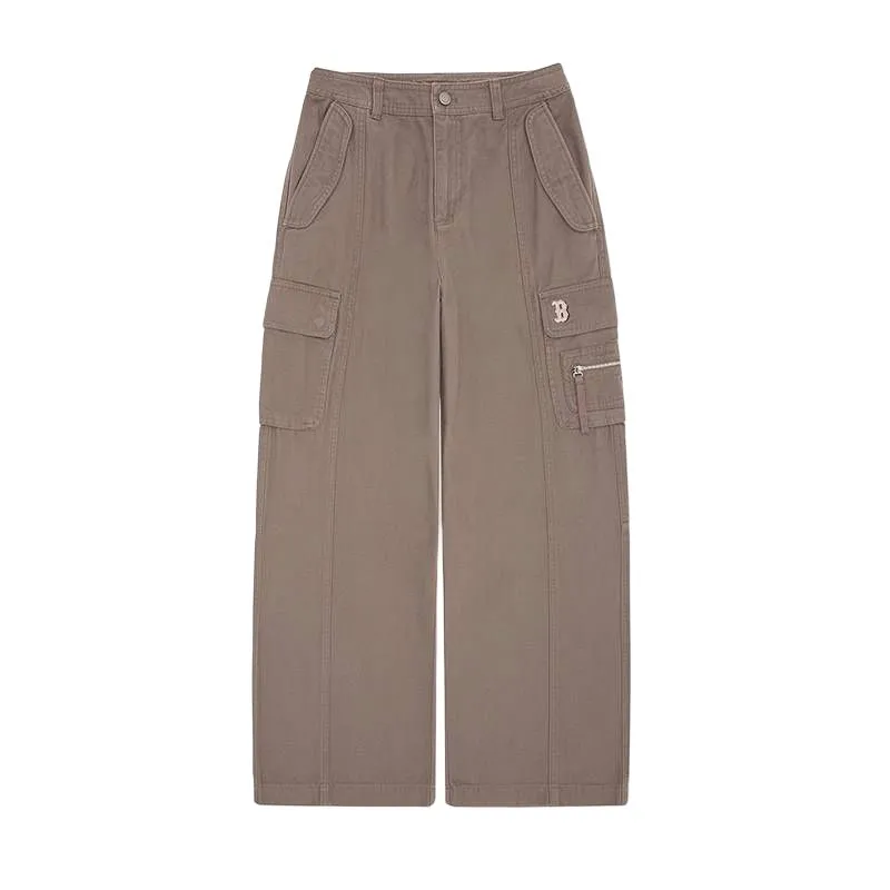 MLB Boston Red Sox Basic Collection 25FW Cargo Pants Women's Light Brown