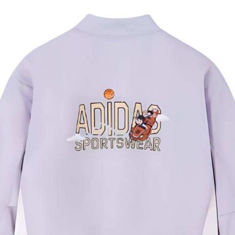 Унисекс куртка adidas sportswear / (светло-фиолетовый / белый) — фото 4