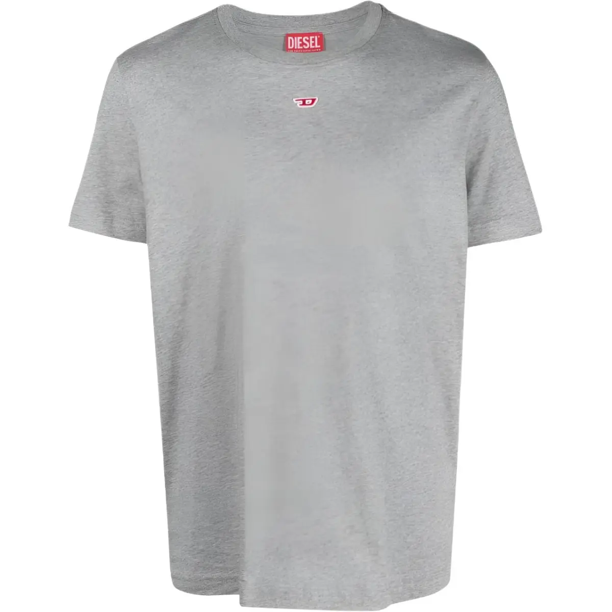 DIESEL T-Shirts Men's Gray Crew Neck Straight Fit