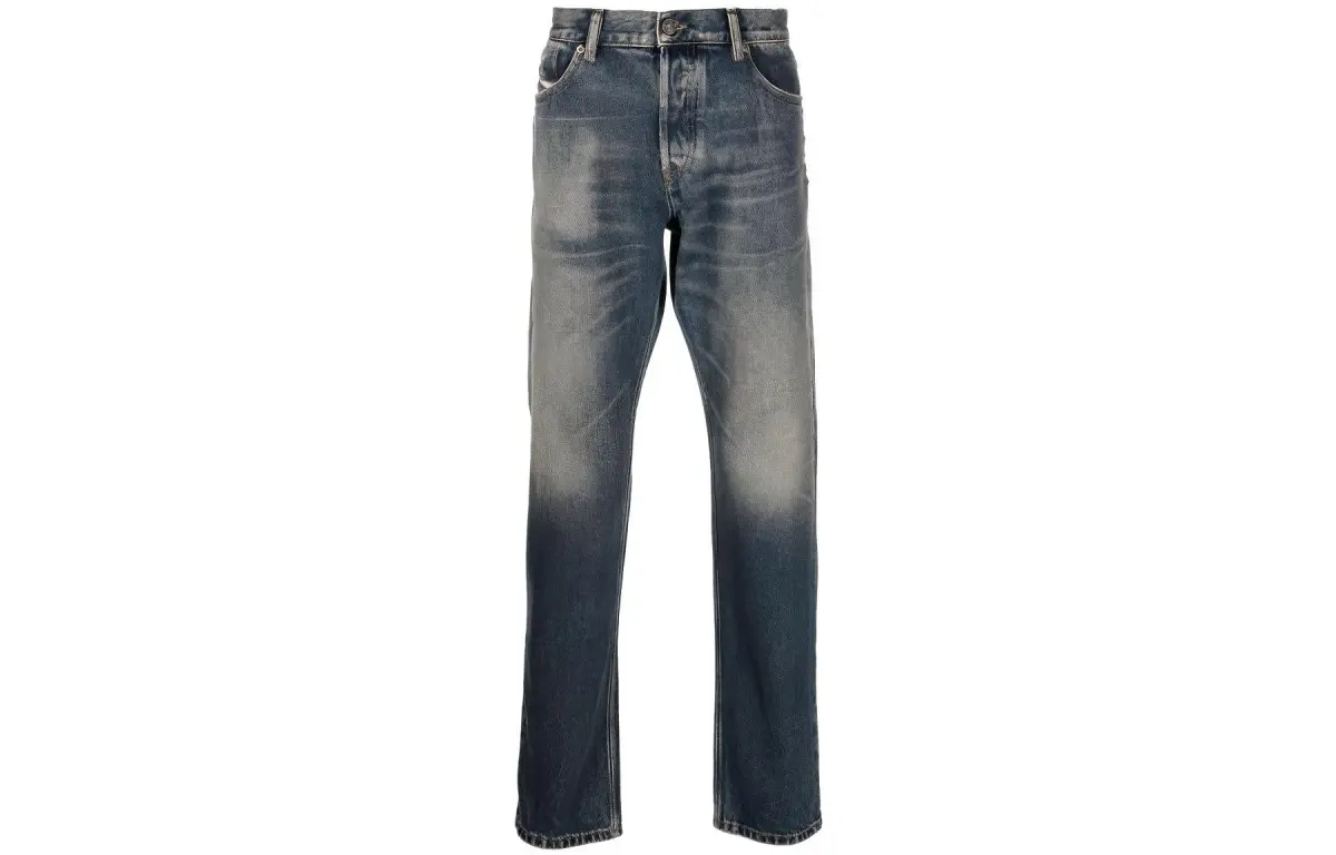 DIESEL Jeans Men's Indigo Moderate Straight Fit Pants