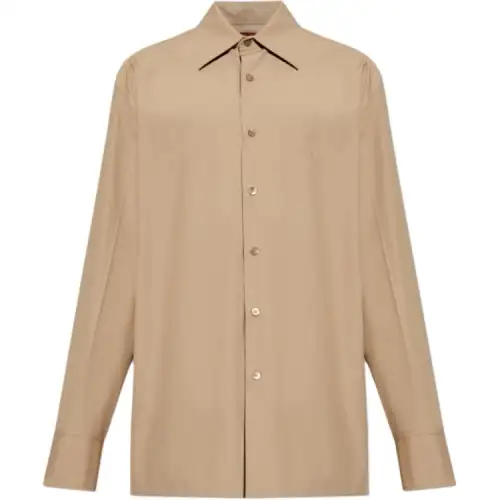 GUCCI Embossed Long Sleeve Poplin Shirt