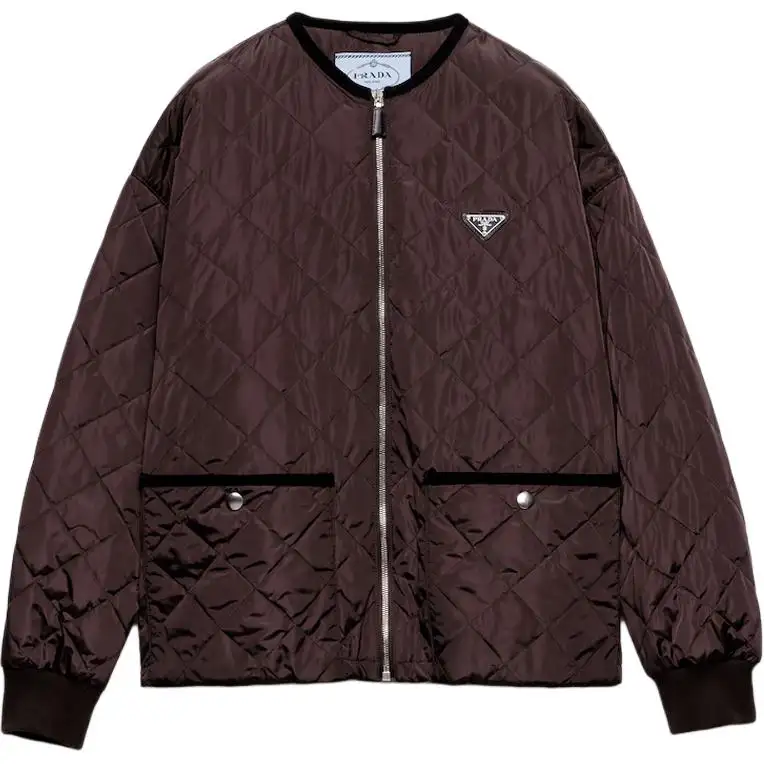PRADA Triangle logo Quilted Jacket
