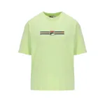 FILA T Shirts Women's Green Crew Neck Thin Straight Fit