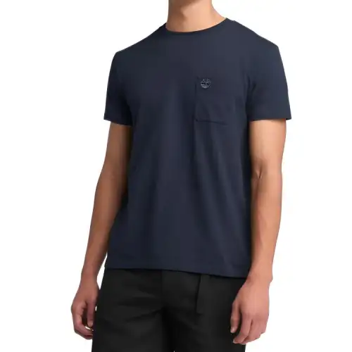 Timberland T Shirts Men's Blue Crew Neck Moderate
