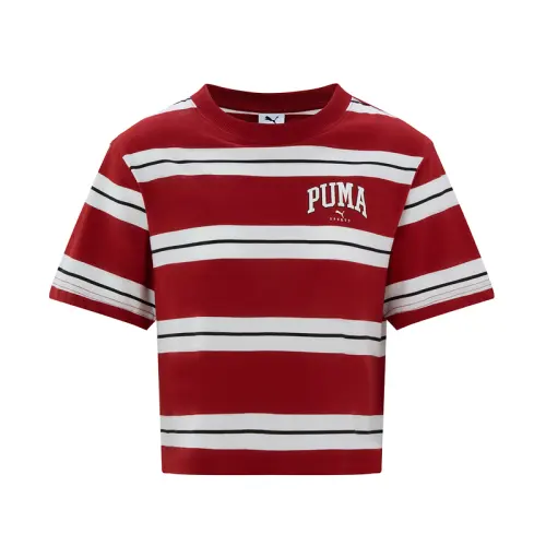 PUMA Squad T Shirts Women's Red Crew Neck Moderate