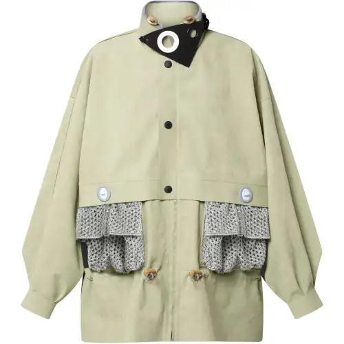 Lv Crochet Pocket Parka