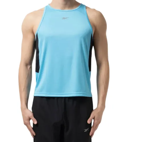 Reebok Tank Tops Men's Blue Crew Neck Moderate
