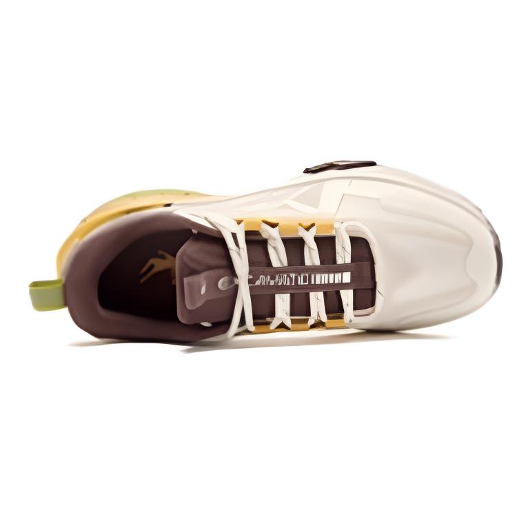 QIAODAN Slip Resistant And Breathable Low top Casual Running Shoes Men’s Beige Brown