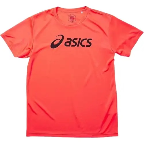 ASICS T Shirts Men's Red Crew Neck