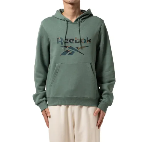 Reebok Sweatshirts Men's Green Hooded Moderate