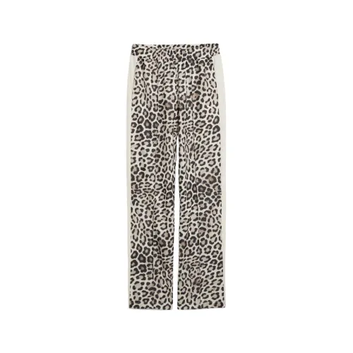 T7 Leopard Luxe Women's Animal Print Straight Sweatpants