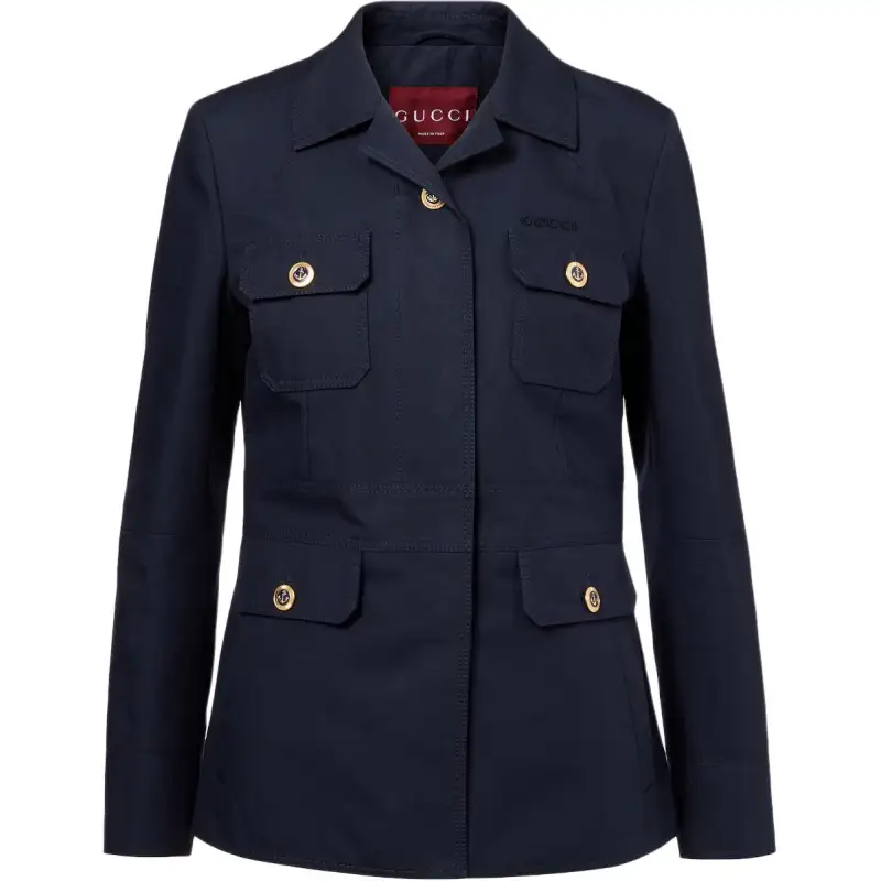 GUCCI Cotton Canvas Jacket With Embroidery
