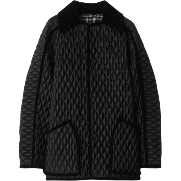 Burberry quilted corduroy-trimmed jacket