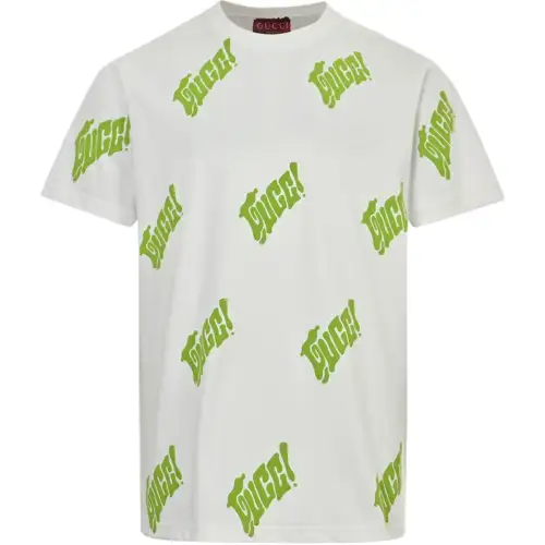 GUCCI Embroidered Cotton Jersey T shirt