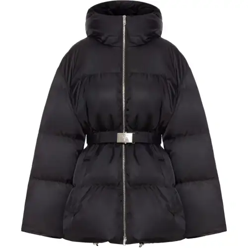 Prada hooded belted puffer jacket