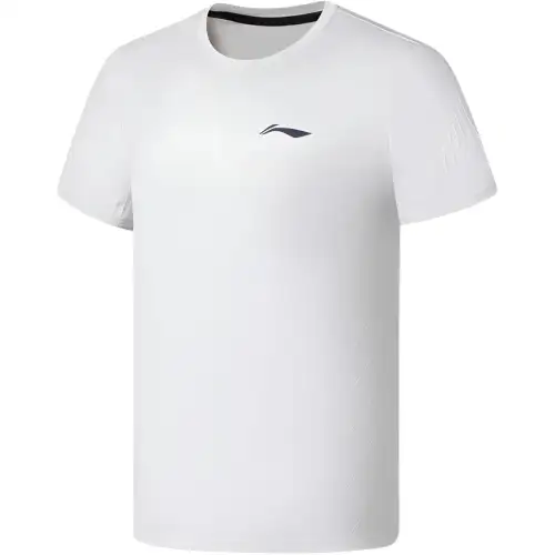 Li Ning Running Collection T Shirt Men's White Antarctic Gray