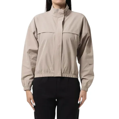 Reebok Jackets Women's Gray White Stand Collar Moderate Other