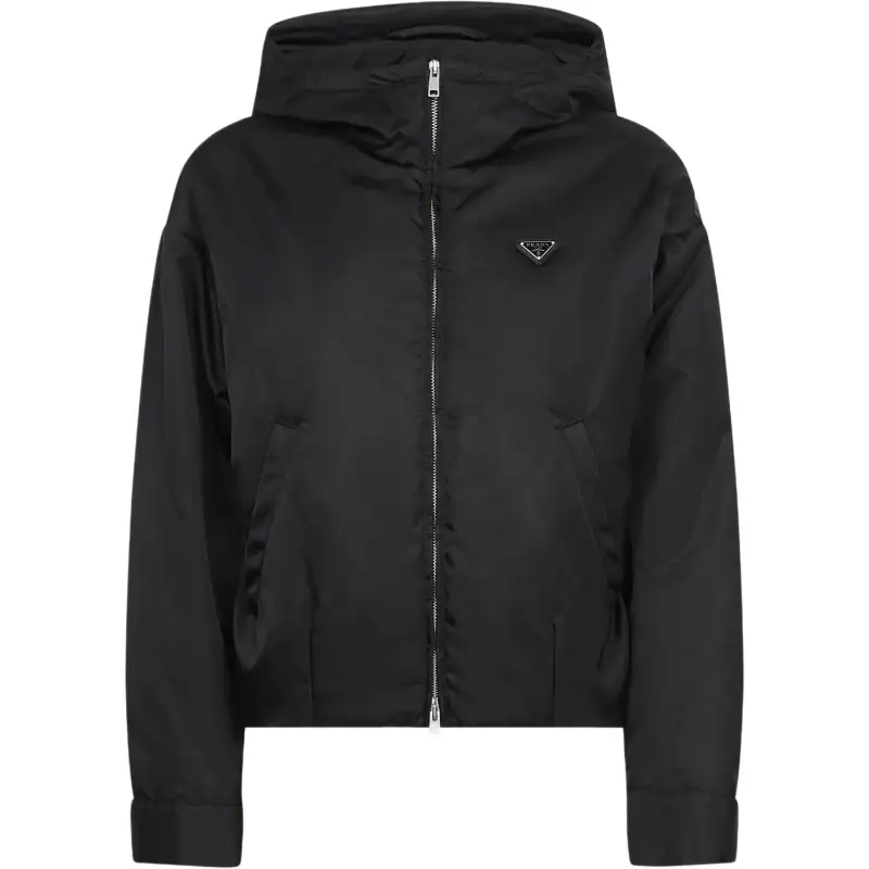Prada hooded button-cuff jacket