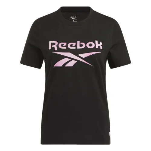 Reebok T Shirts Women's Black Crew Neck