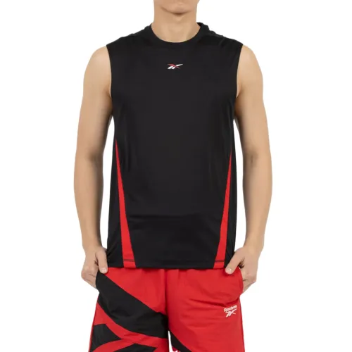 Reebok T Shirts Men's Black Crew Neck Moderate