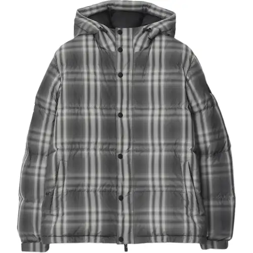 Burberry Checked Hooded Puffer Jacket