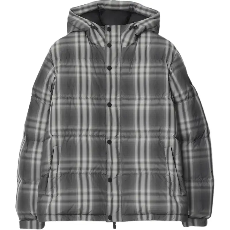 Burberry Checked Hooded Puffer Jacket