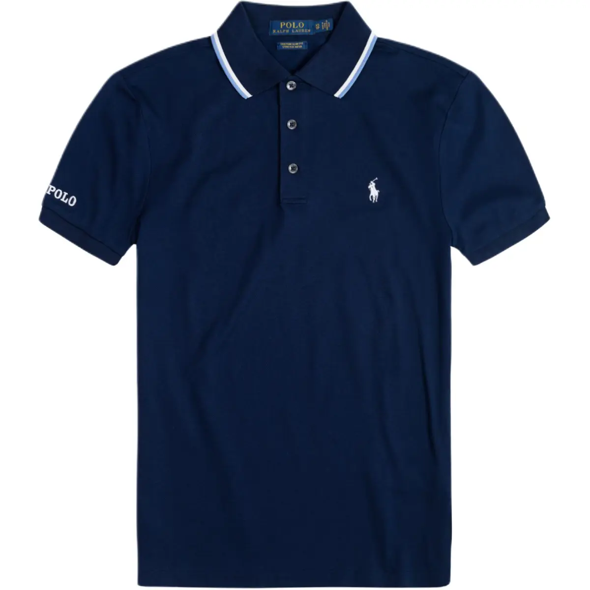 Polo Ralph Lauren Polo Shirt Custom Slim Fit Men's Marine Blue