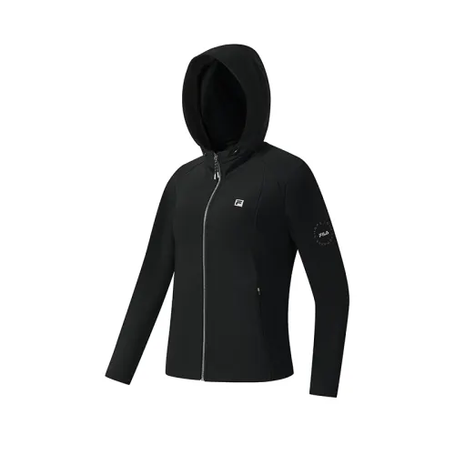 FILA Fitness Jackets Women's Pitch Black Hooded Non Detachable Moderate Other