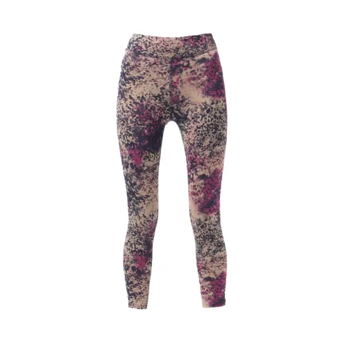 Reebok Yoga Pants Women's Purple Yellow Moderate