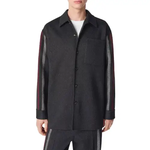 Bottega Veneta Regular Fit Striped Overshirt
