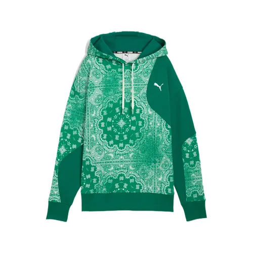 PUMA Sweatshirts Women's Green Hooded Moderate
