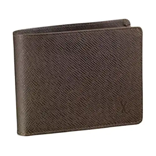 LOUIS VUITTON Leather Wallet Men's Brown