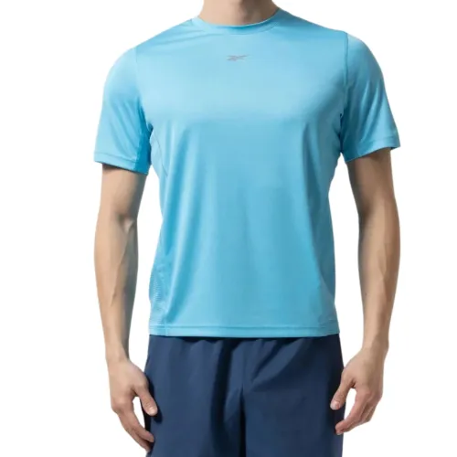 Reebok T Shirts Men's Blue Crew Neck Moderate