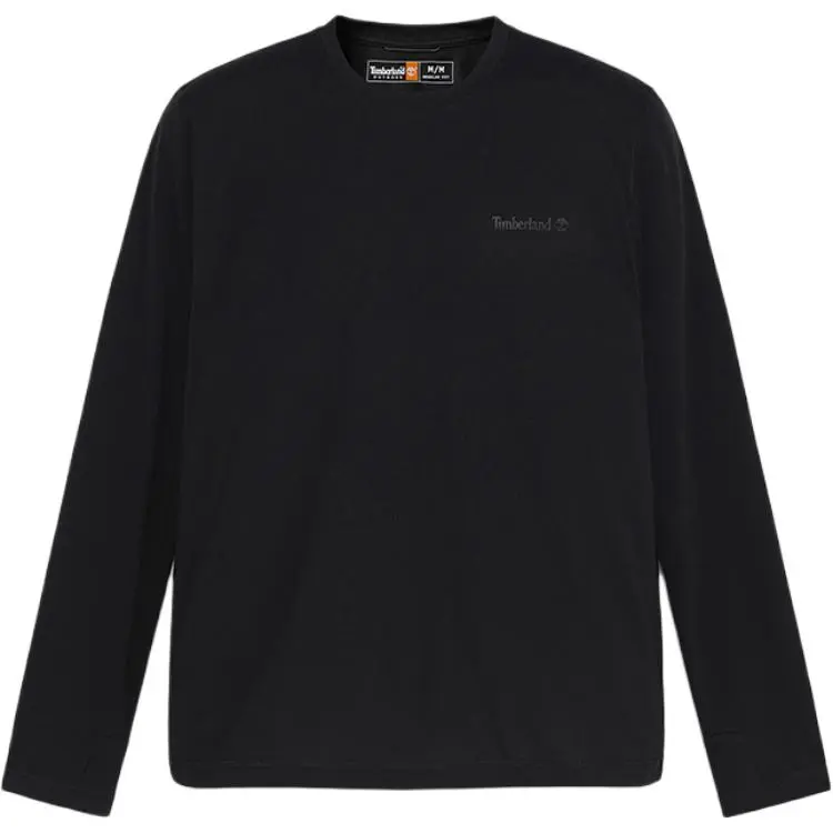 Timberland T-Shirts Men's A6AMU001/Black Crew Neck Moderate Straight Fit