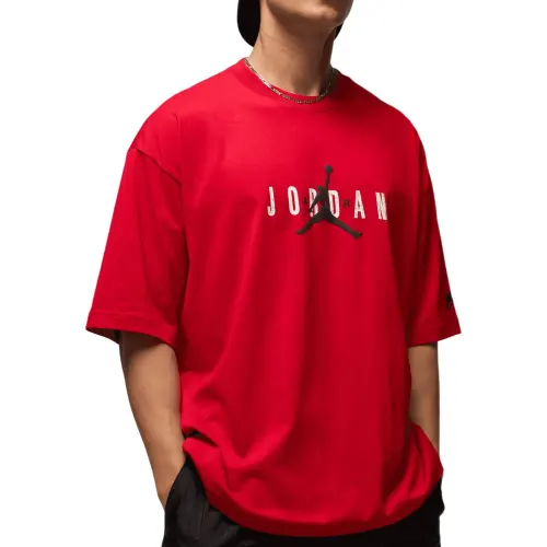 Jordan Air T Shirts Men's Red Crew Neck