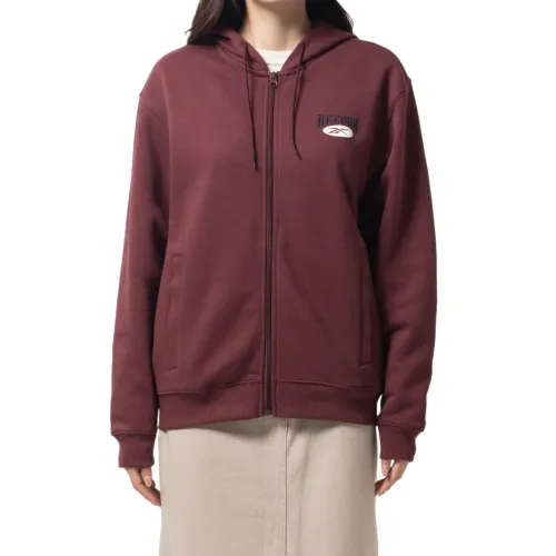 Reebok Sweatshirts Unisex Chestnut Hooded Moderate