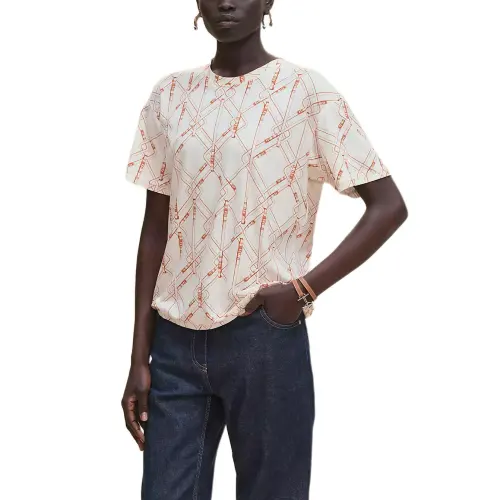 HERMES Drop Shoulder Sleeve T Shirt Women's