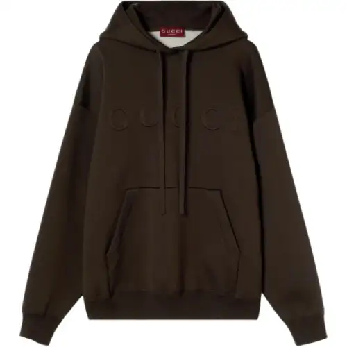 GUCCI Sweatshirts Women's Dark Brown Hooded Thin Other
